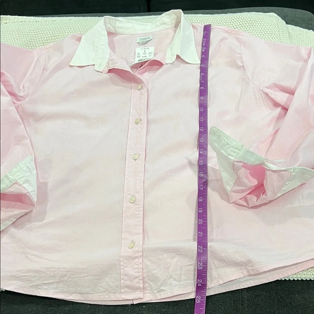 J. Crew Light Pink and White Button-Down Shirt